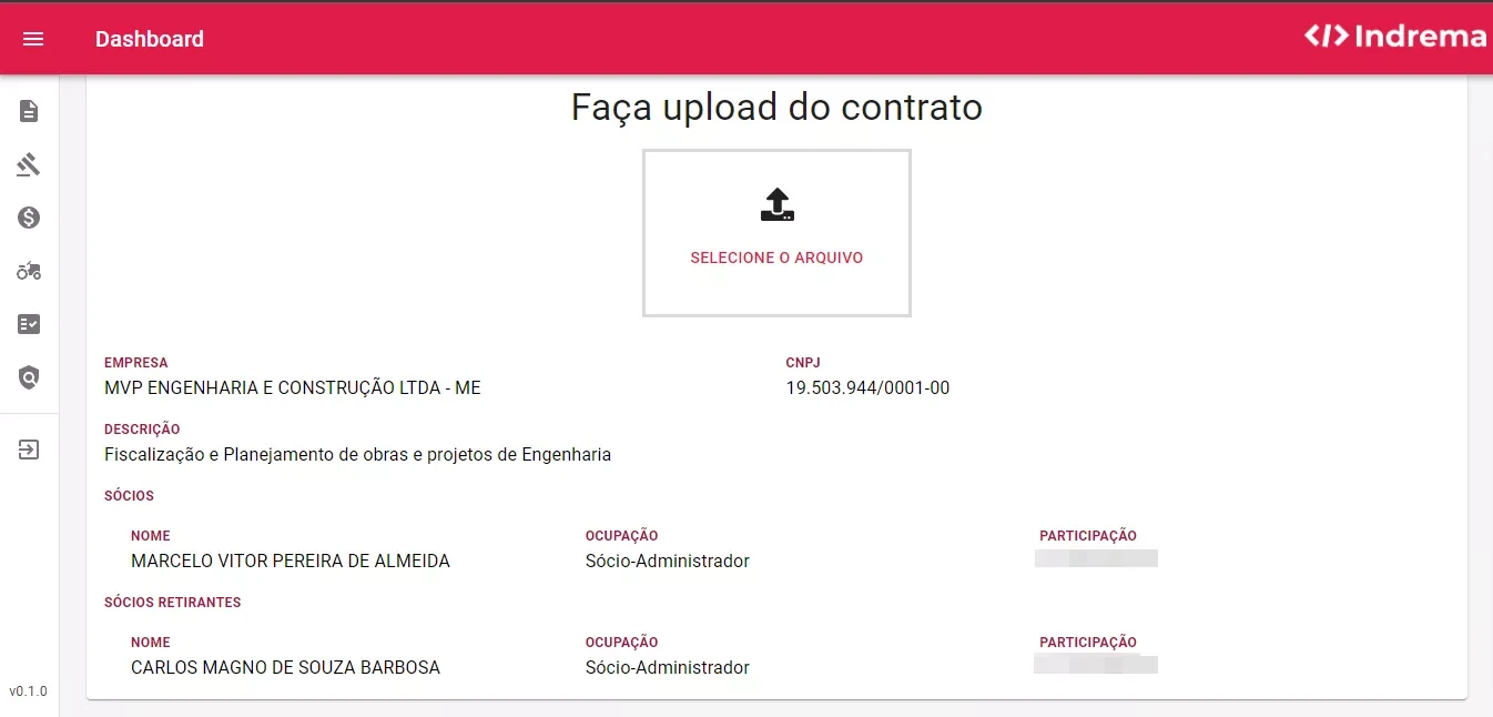 Captura de tela da interface do smart assistant